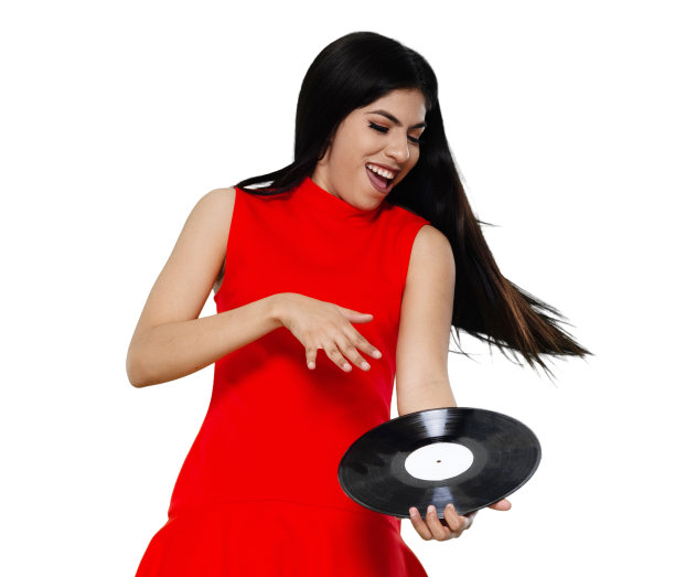 拉丁美洲和西班牙裔女性在白色背景下穿着裙子锻炼图片下载