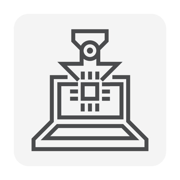 黑色笔记本电脑图标图片下载