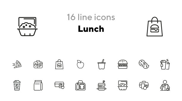 午餐线图标设置图片下载