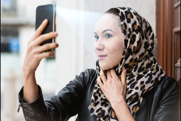 生物识别验证和人脸检测技术创新图片下载