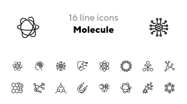 分子线图标集图片下载