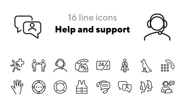 帮助和支持图标图片下载