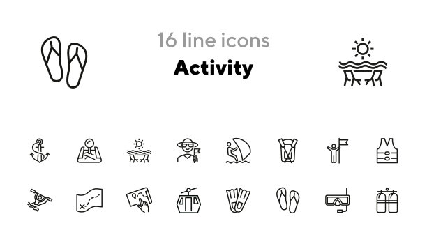 活动线图标集图片下载
