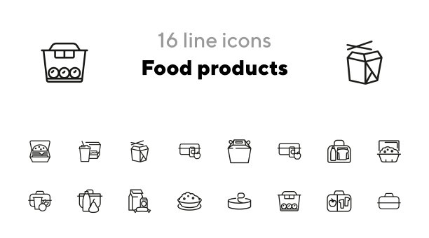 食品系列图标图片下载