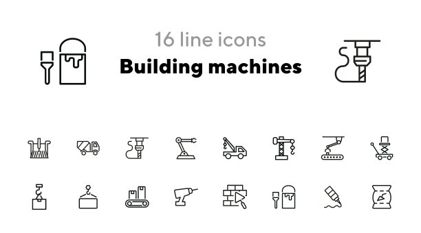建筑机器图标图片下载