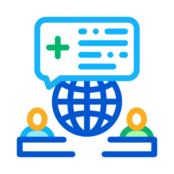 世界医疗援助图标矢量轮廓插图图片下载