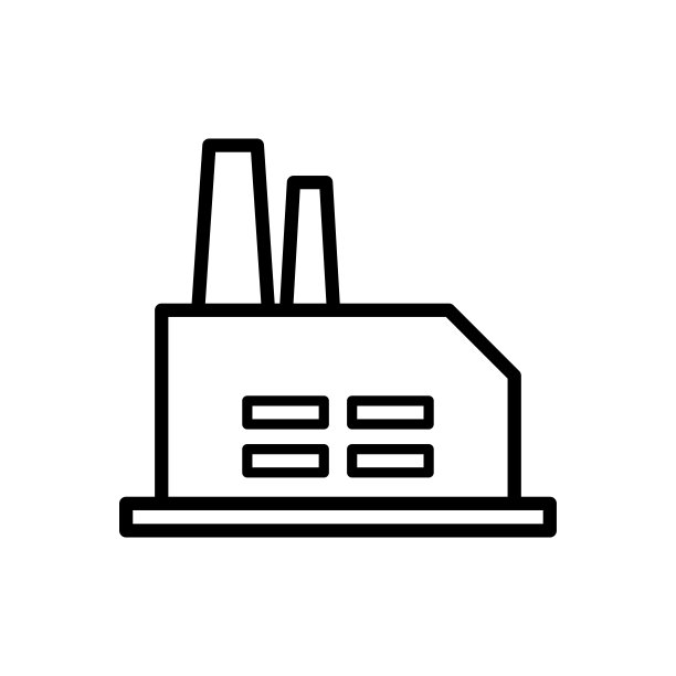 工厂建筑图标矢量设计模板图片下载