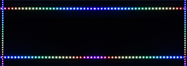 广告概念彩色照明灯具，框架，工作图案形状，黑色背景壁纸空间复制或您的文字在这里图片下载