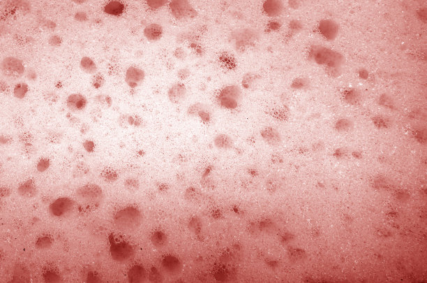 红色清洁海绵表面特写图片下载