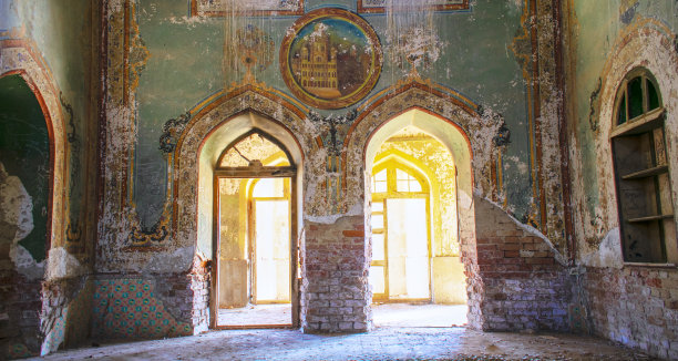 美丽的Raees Ghulam Muhammad Bhurgri宫殿。图片下载