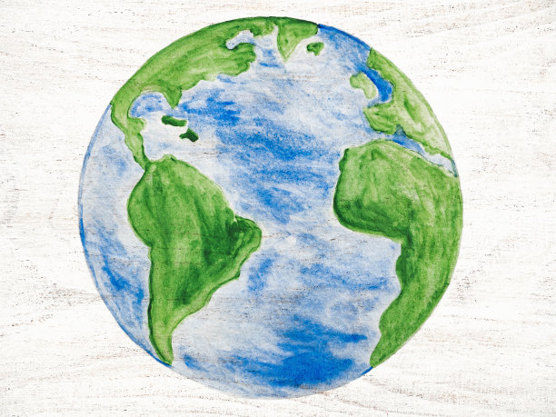 地球日。美丽的贺卡。俯视图图片下载