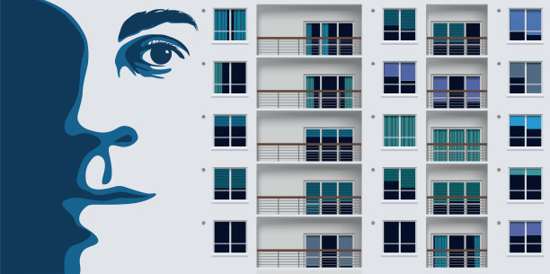 这是一幅住宅建筑上的巨大墙面装饰图片下载