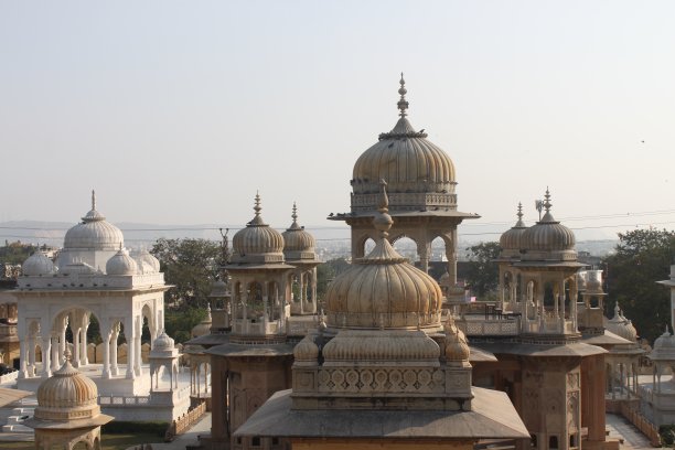 晚上寺庙，斋浦尔，印度图片下载