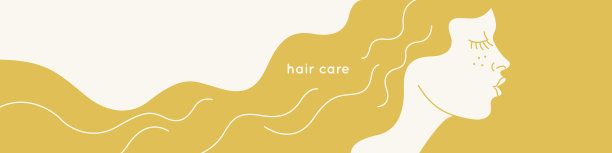 头发护理。理发店鲜艳的海报。理发和造型的要素。图片下载