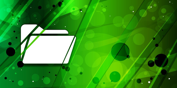 文件夹图标时尚抽象银河绿色横幅插图图片下载