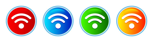玻璃质感圆形Wifi图标插画图片下载