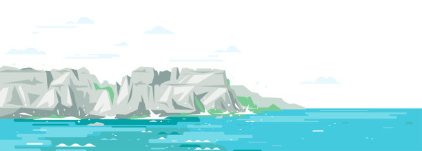 岩石悬崖海洋景观背景图片下载