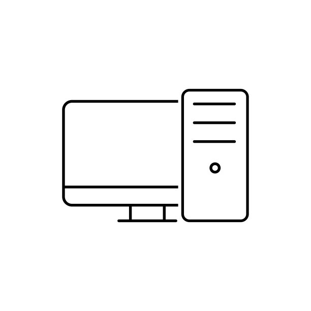 计算机图标符号线条样式图片下载