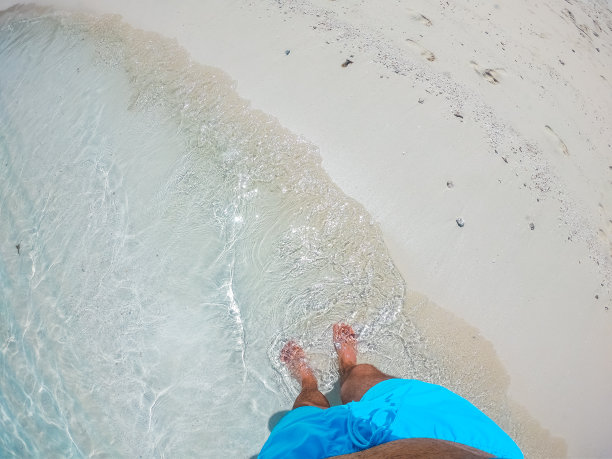 海滩上的观点人图片下载