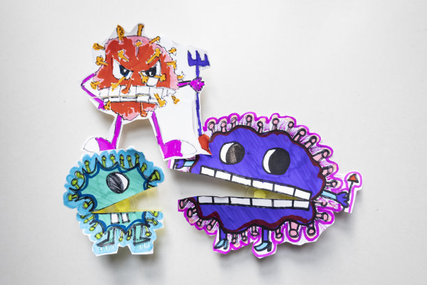 孩子们画冠状病毒图片下载