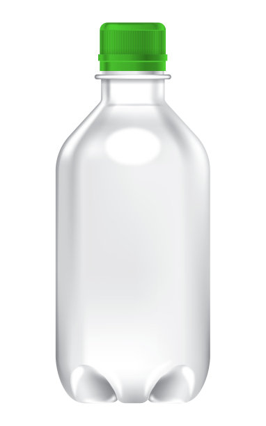逼真的果汁矿物饮料瓶模型的形象。小矿泉水瓶包装模型。孤立。图片下载