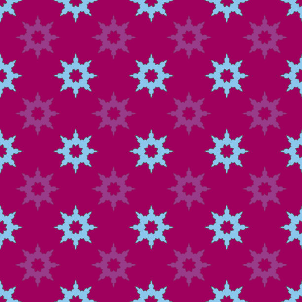 节日雪花-花园茶会，无缝重复图案。图片下载