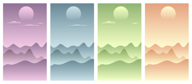 矢量抽象季节背景图片下载