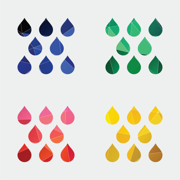 雨图标抽象三角形背景图片下载