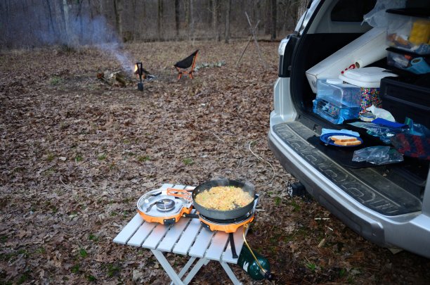 开车露营时做炒饭图片下载