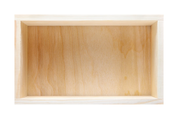 空木箱孤立在白色背景俯视图图片下载