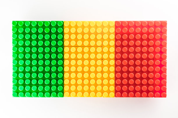 程式化的马里国旗在白色的背景，便于提取，通过儿童建筑设置图片下载