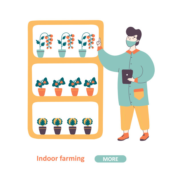 室内养殖业矢量登陆页面模板图片下载