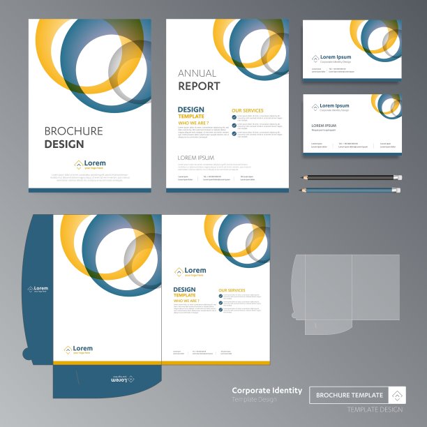 传单宣传册商业年度报告封面模板设计企业商业身份文件夹数码技术公司元素文具人社区展示工作推广蓝色红色图片下载