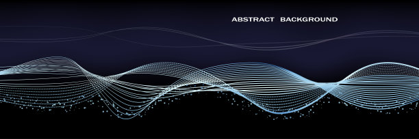 现代抽象背景，曲线，波浪线，线性图案。图片下载