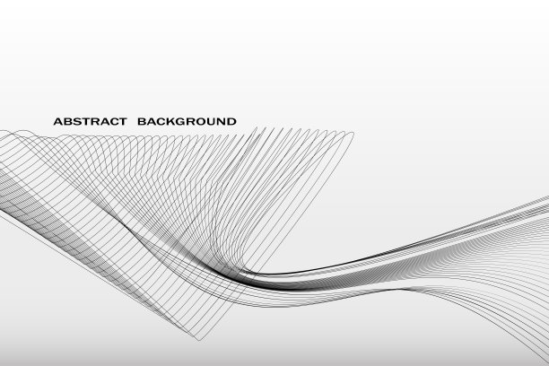 现代抽象背景，曲线，波浪线，线性图案。图片下载