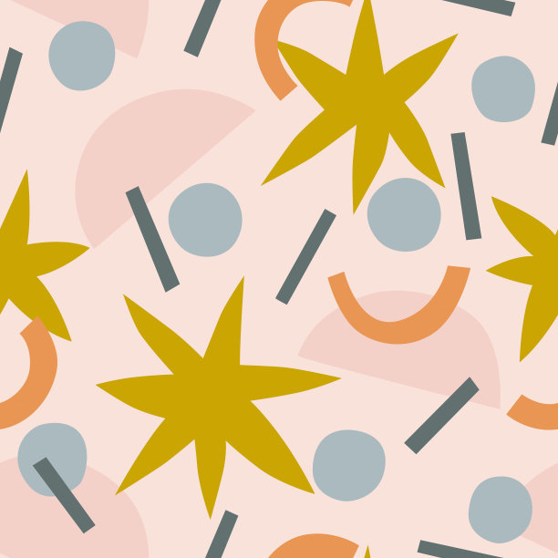 向量简单有趣的抽象图案与不同的形状。图片下载