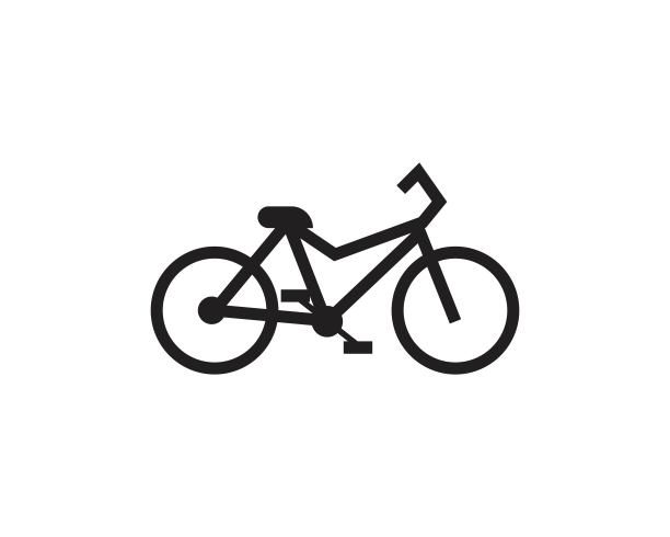 自行车图标和符号向量图片下载