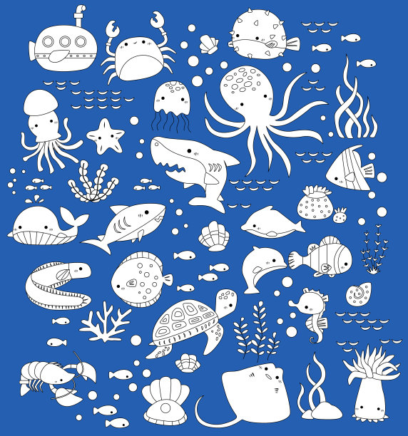 水下的黑白图片下载