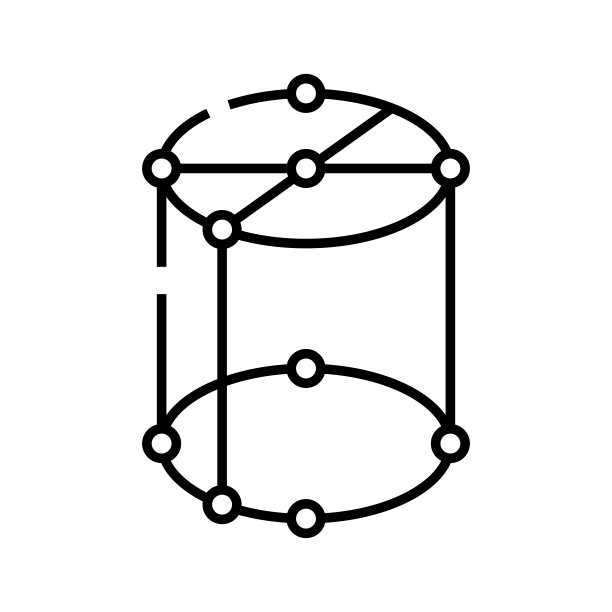三维模型线图标，概念符号，轮廓矢量插图，线性符号图片下载