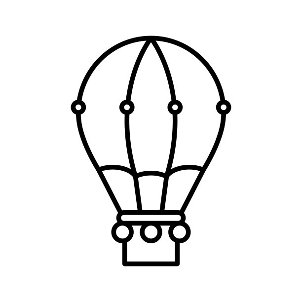 气球驾驶者线图标，概念符号，轮廓矢量插图，线符号素材图片