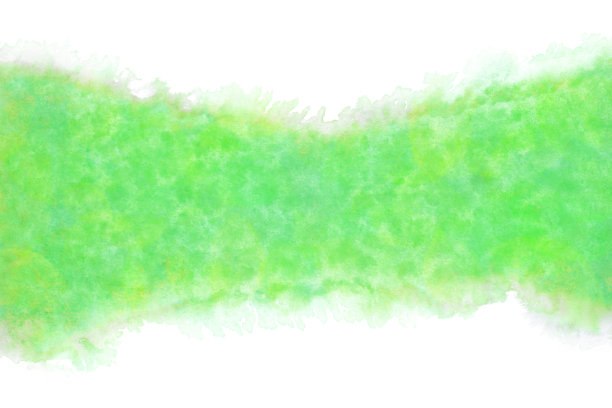 粉彩鲜绿波抽象在自然水彩手绘背景上图片下载