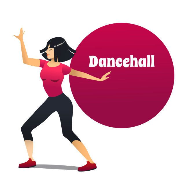 卡通风格的舞厅舞者图片下载