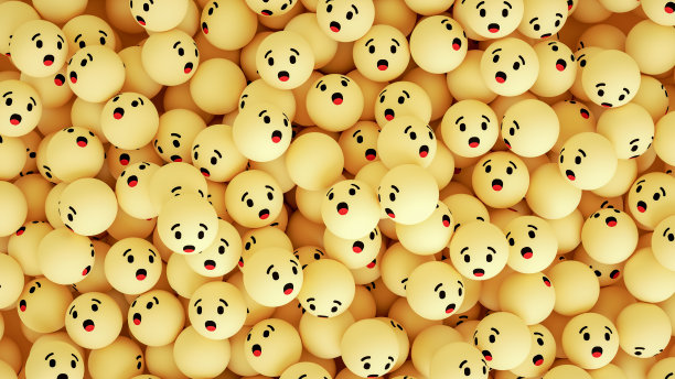 3D表情符号与惊讶的脸图片下载