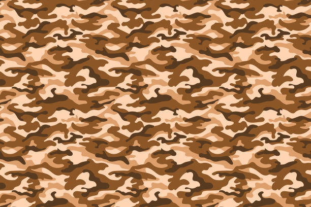 军用迷彩纹理，米黄色。向量素材图片