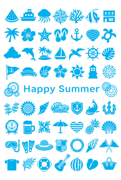 夏日贺卡。图片下载