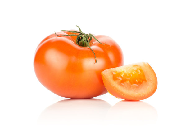 新鲜生番茄(帕塞拉品种)，分离于白色上图片下载