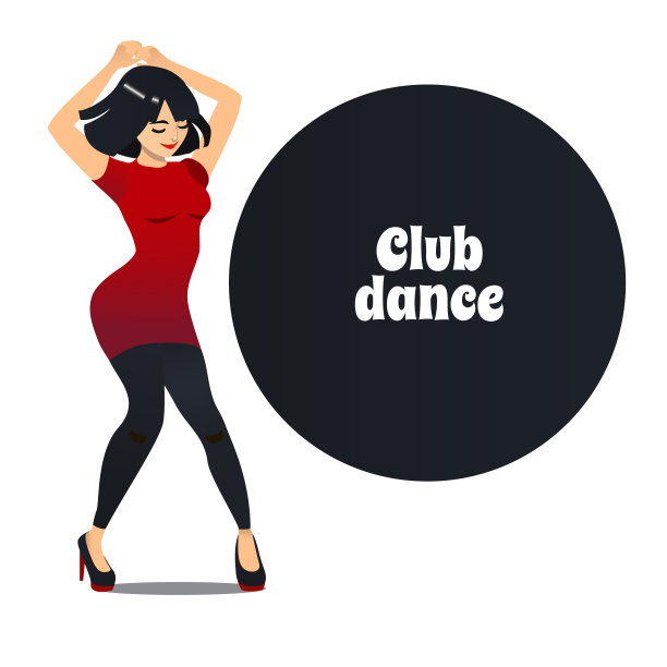 卡通风格的俱乐部舞蹈图片下载