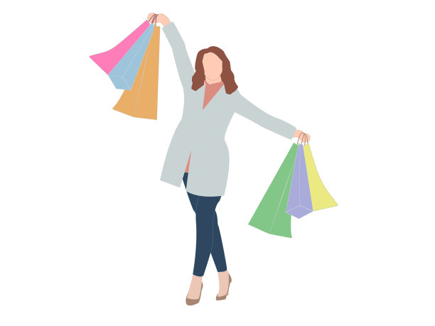 女人购物图片下载