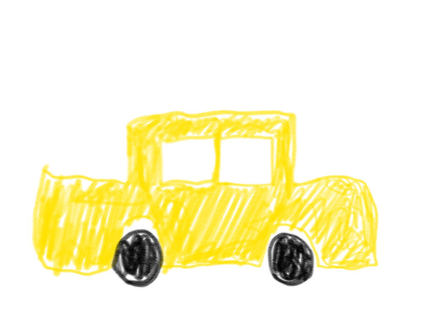 儿童绘制的汽车插图图片下载