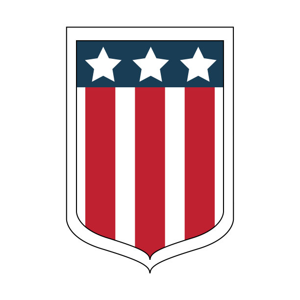 现代美国国旗徽章向量图片下载